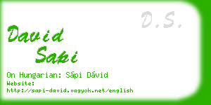 david sapi business card